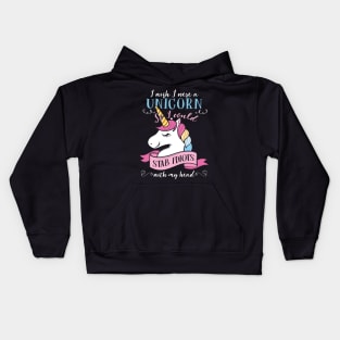 I Wish I Were A Unicorn I Could Stab Idiots Costume Gift Kids Hoodie